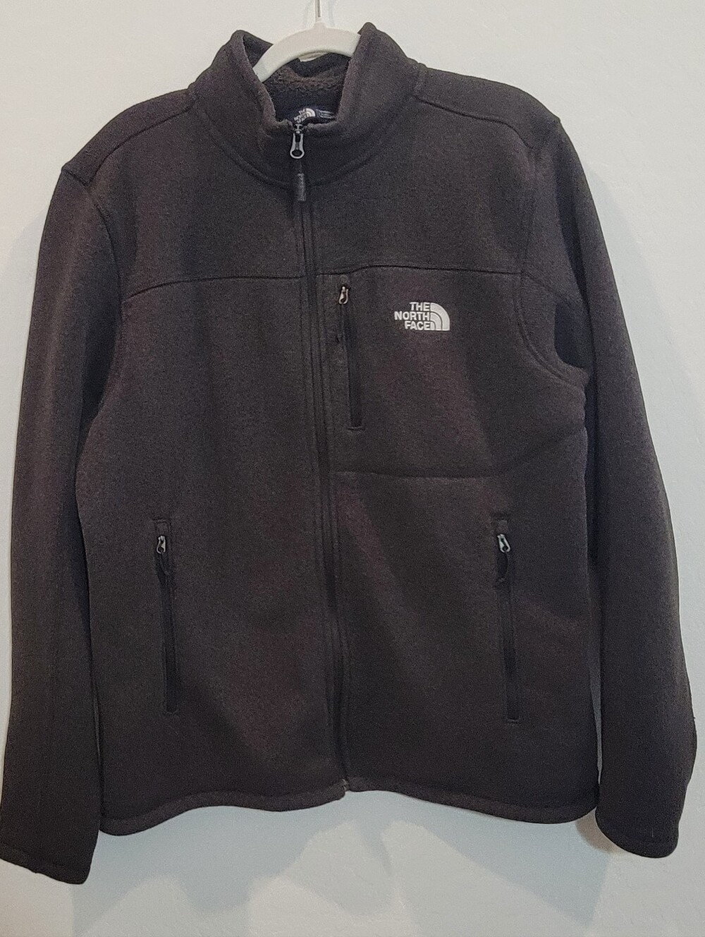 The North Face Full Zip Men's Fleece Jacket Charcoal Grey Size Large